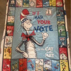 New Dr Seuss Throw Blanket. Great Gift! 