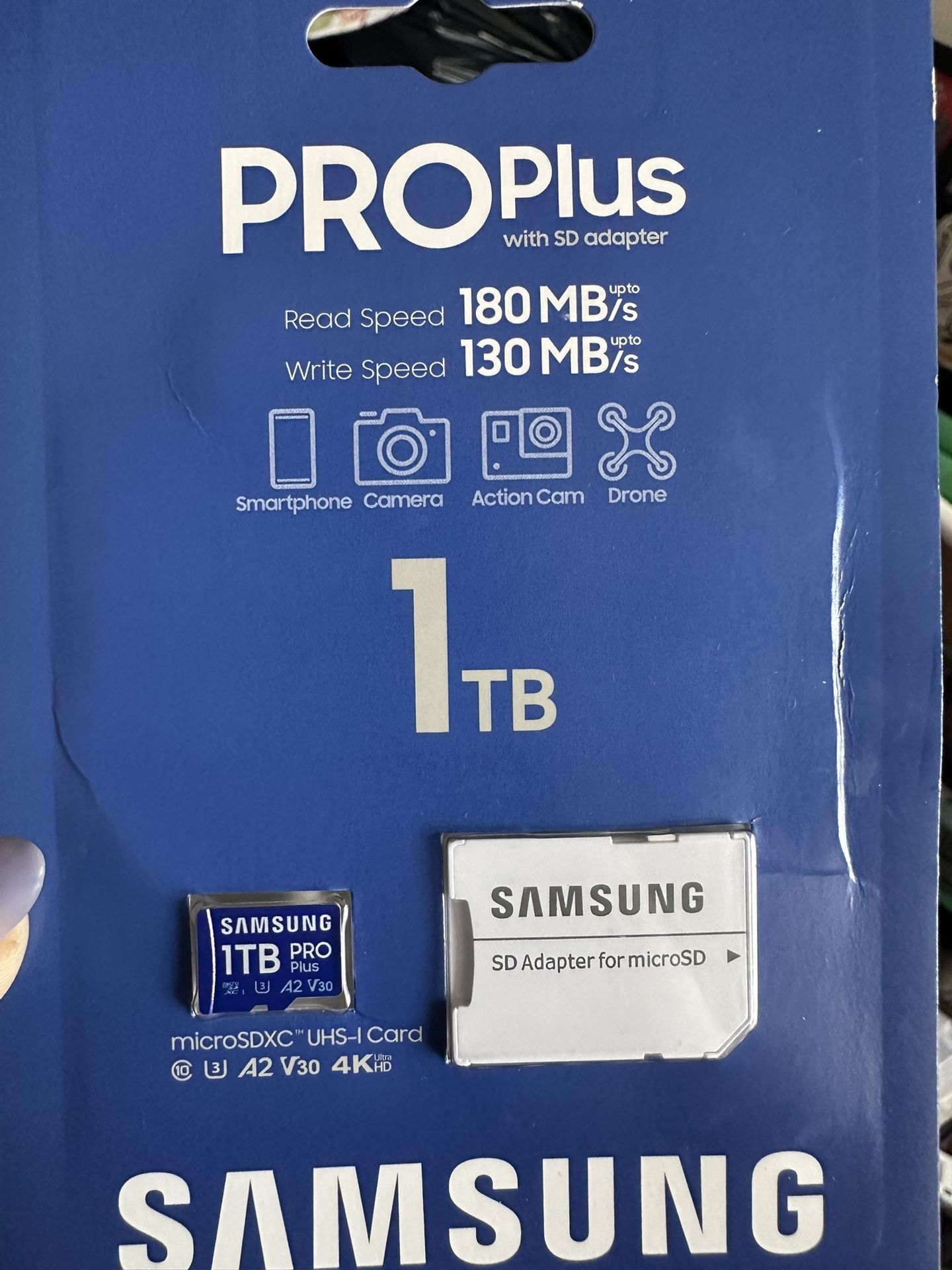 Samsung Pro Plus SD Card w/ Adapter 1 TB