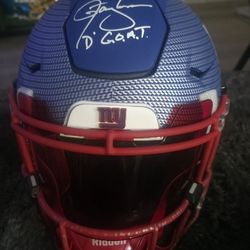 New york giants fullsize Autographed Helmet 