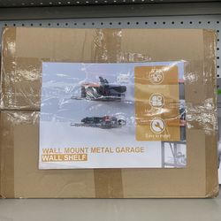 wall-mounted metal garage storage shelf