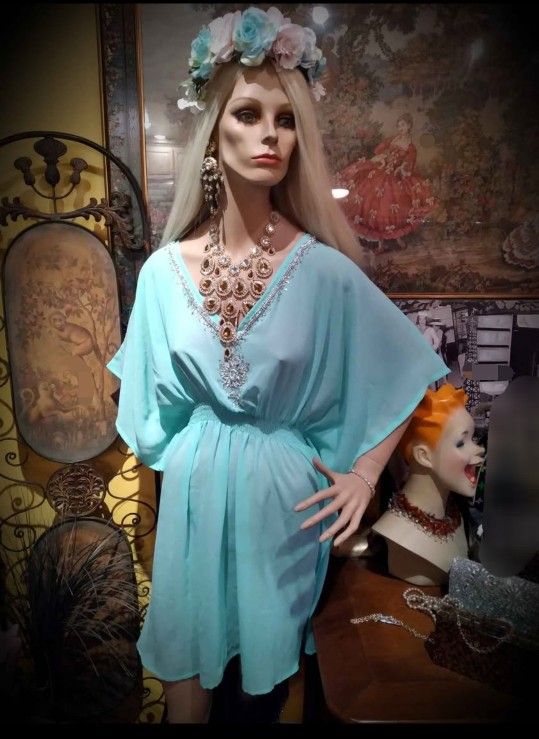 Rhinestoned Beach Tunic