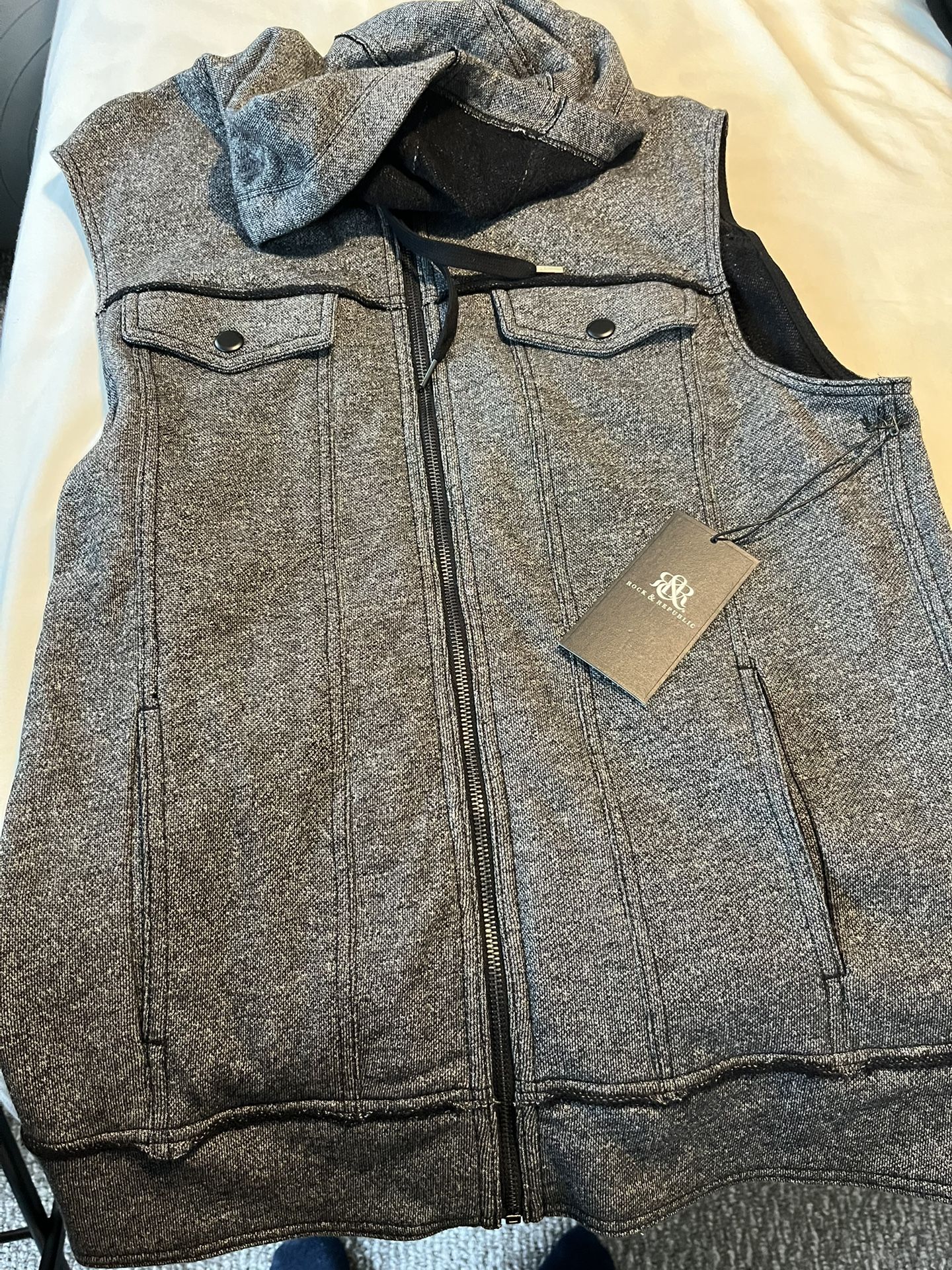 Rock & Republic Sleeveless Hoodie-New with tags
