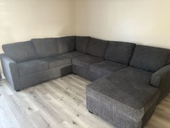 Grey Fabric Living Room Couch