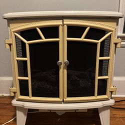  Off White DuraFlame Electric Fireplace 