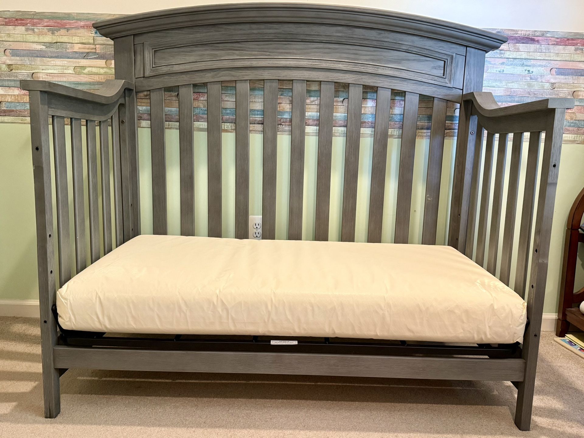 Oxford Baby 4 in 1 Convertible Crib & Mattress