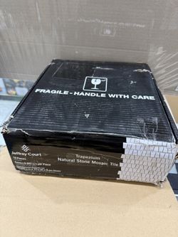 JEFFREY COURT —Trapezium White 10.625 in. x 12 in. Polished Calacatta Thassos/Dolomite/Marble Wall/Floor Mosaic (8.85 sq. ft./Case)