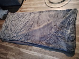 Gray Plush Sherpa Throw Blanket
