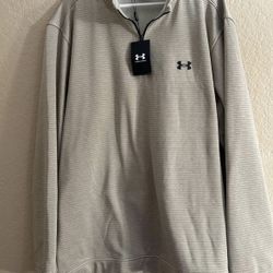 Under Armour Quarter Zip Up Men Sweatshirt, New 4Xl