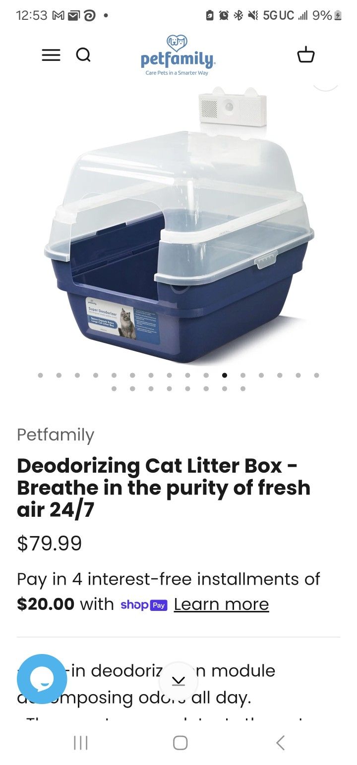 Petfamily
Deodorizing Cat Litter Box