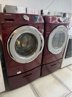 Samsung front load washer and electric dryer set