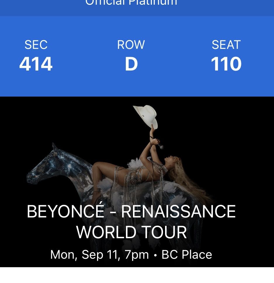 Beyonce Tickets Vancouver
