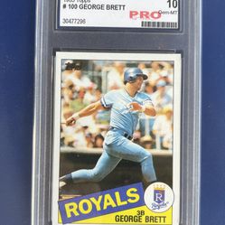 1985 Topps George Brett Baseball Card Graded PRO 10