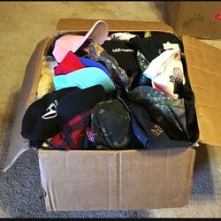 Large Box Of Hats Caps