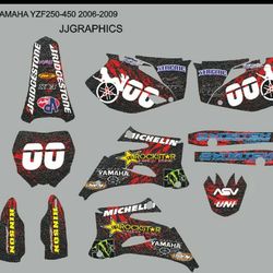 Yamaha YFZ 250 450 Graphic Kit 06 T0 08