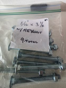 5/16 x 3 1/2 bolts with hex nuts