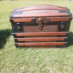Antique Camelback Trunk