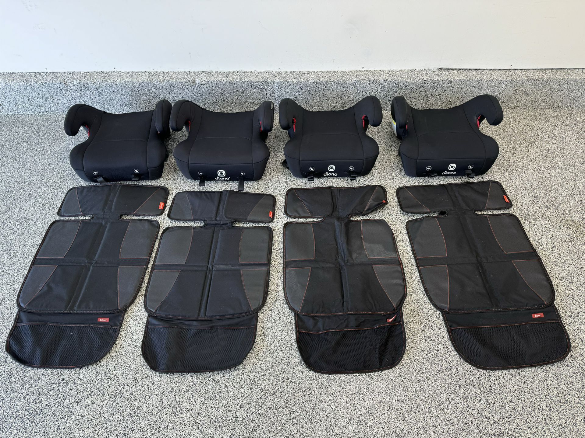 (4) Diono car seat Booster W/ Car Protector Mat 