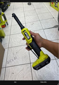 Ryobi 18v cordless extended ratchet with battery 1/4
