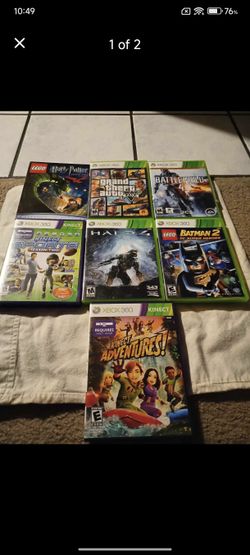 Xbox 360 game lot low price, grand theft Auto 5, battfield 4, Lego Harry potter, halo 4