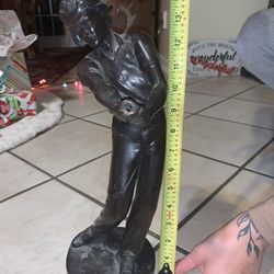 14” Bronze Male Golfer Statue