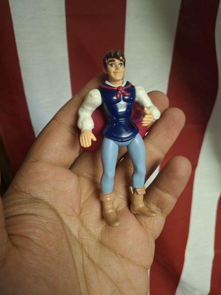 Vintage 1993 McDonalds Disney Happy Meal Toy The Prince Charming Figure Sz 3.75”