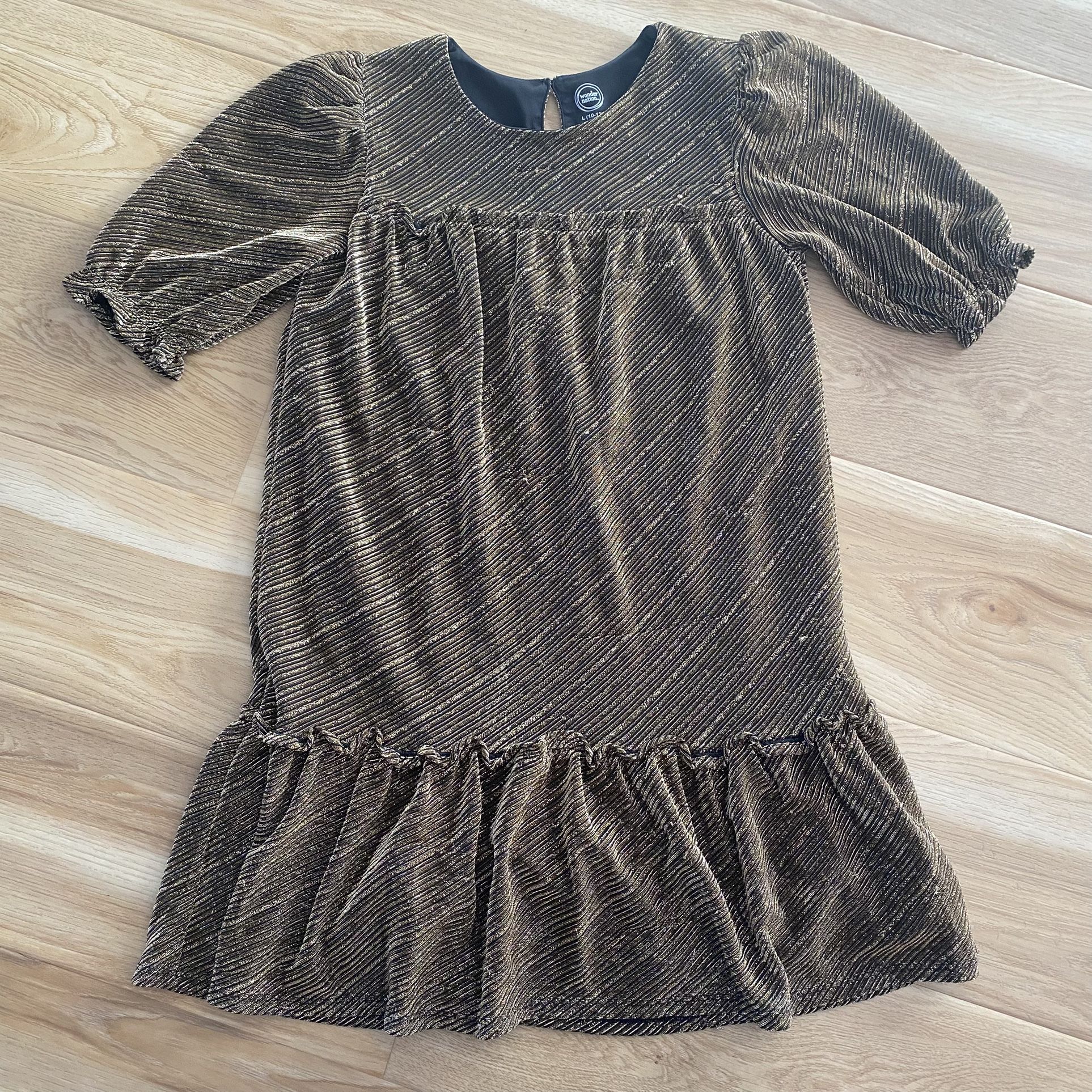 Wonder Nation Girls Gold Dress