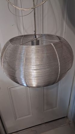 Silver Wire Woven Pendant Light