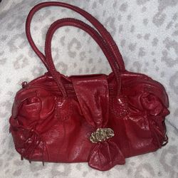 Red Leather Chi Purse