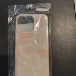 iPhone 13 Pro Case - Stylish Pink Polished Marble Phone Cover