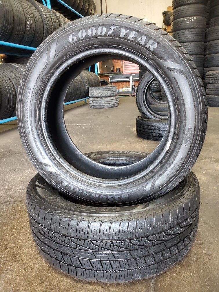 🔥 (2) 245 55 19 Goodyear WeatherReady All Season Tires 