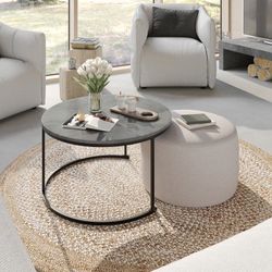 Nest Ease Round Coffee Table Set