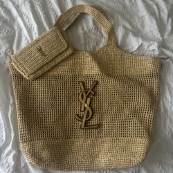 Saint Laurent Icare Tote Bag in Raffia