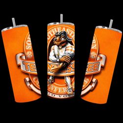 Tennessee Vols Tumbler 20oz | Smokey Mascot Design | Go Vols 🟧🏈