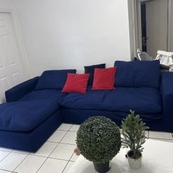 Sectional Sofa Blue 