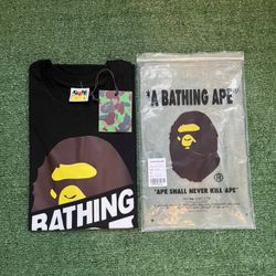 A Bathing Ape Black Streetwear Tee