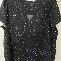 Black And White Blouse