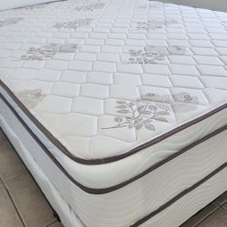 New Queen Mattress And Box Spring 2pc Bed Frame Is Not Included 