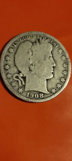 1908-O Barber Silver Half Dollar – Authentic New Orleans Mint Coin 90% Silver!