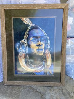 Framed Artwork with Wooden Frame