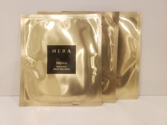 NIB Korean HERA Signia Radiance Gold Foil Masks 3 pcs