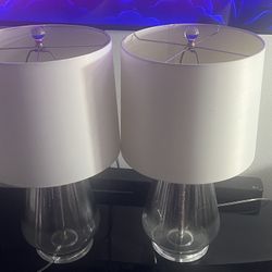 Lamps Ombré color Glass Bottom 