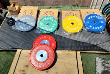 Vesta Colored Bumper Plate set (Pounds)