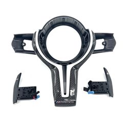 BMW M PERFORMANCE GLOSS CARBON STEERING WHEEL TRIM PADDLE COMPATIBLE F87 F80 F82