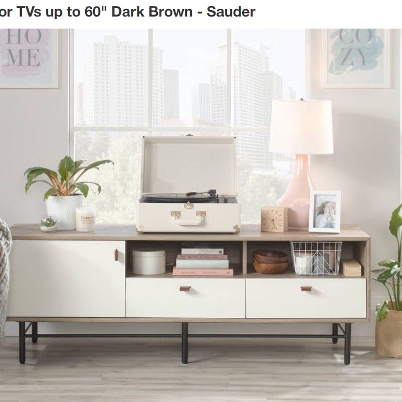 TV Stand for TVs up to 60" Dark Brown - Sauder