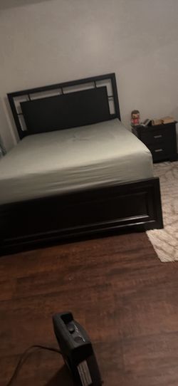 Bedroom set,leather sofa and dining table with chairs