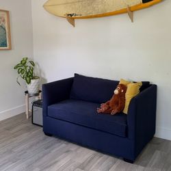 Pottery Barn 4.5 Foot Luna Fabric Twin Sleeper Sofa , Small Couch