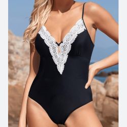 New Cupshe Vintage Lace One-piece Swimsuit size S
