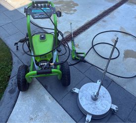 Greenworks Pro 3000 PSI Electric Pressure Washer + Surface Cleaner