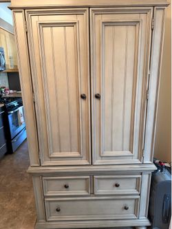 Matching Armoire and Nightstand Set
