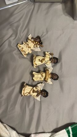 Set of 4 Angel Figurines with Instruments